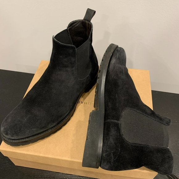 Ortigni (Firenze) Black Suede Chelsea Boots - Picture 1 of 13